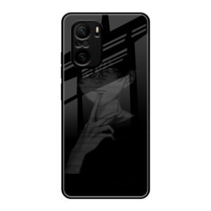 A boy Thinking Glass Case for Mi 10X