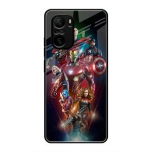 All avengers Glass Case for Mi 10X