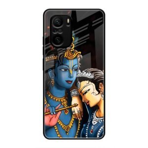 Radhe & Krishna Glass Case for Mi 10X