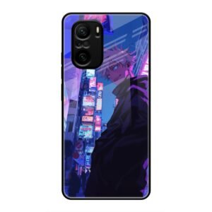 Neon City Streets Glass Case for Poco F3