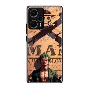 Pirate Hunter Zoro Wanted Poster Glass Case for Poco F5