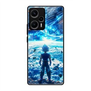 Cosmic Warrior's Resolve Glass Case for Poco F5