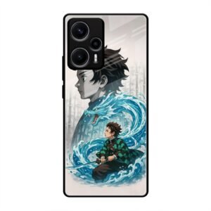 Water Dragon Warrior Glass Case for Poco F5