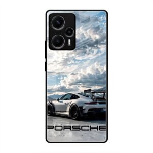 Porsche Under the Clouds Glass Case for Poco F5