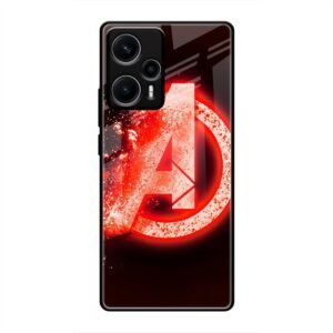 Avengers Logo Glass Case for Poco F5