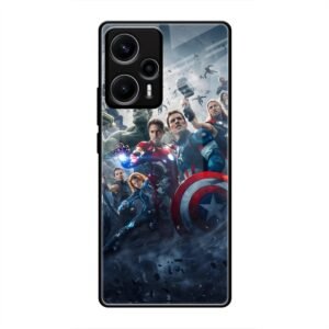 Avengers Glass Case for Poco F5