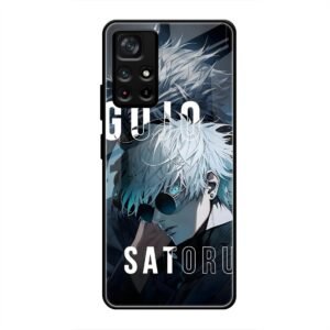 Gojo Satoru Anime Art Glass Case for Poco M4 Pro