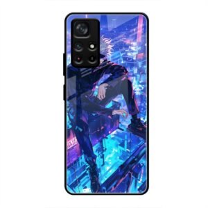 Cyberpunk Vigilante Glass Case for Poco M4 Pro