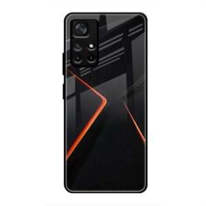 Abstract Line Glass Case for Poco M4 Pro