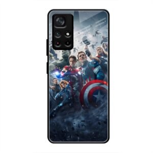 Avengers Glass Case for Poco M4 Pro