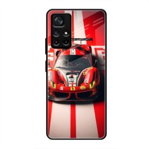 Ferrari Racing Glory Glass Case for Poco M4 Pro