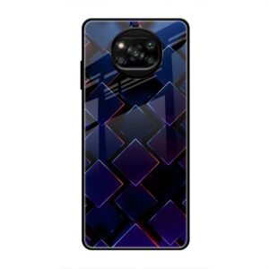 3D Square Glass Case for Poco X3