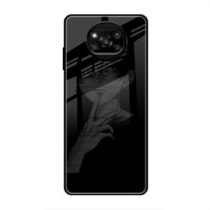 A boy Thinking Glass Case for Poco X3