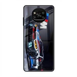 BMW Motorsport Glass Case for Poco X3 Pro