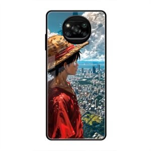 Straw Hat Overlooking the City Glass Case for Poco X3 Pro