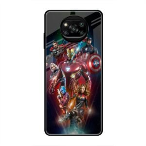 All avengers Glass Case for Poco X3 Pro