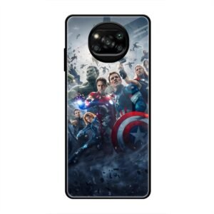 Avengers Glass Case for Poco X3 Pro