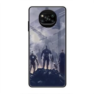 Caption America Glass Case for Poco X3 Pro