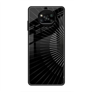 Lines Illusion Glass Case for Poco X3 Pro