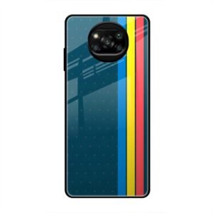Lines Mobile Glass Case for Poco X3 Pro
