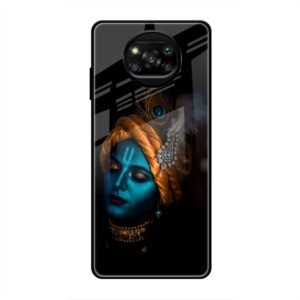 Lord Krishna Glass Case for Poco X3 Pro