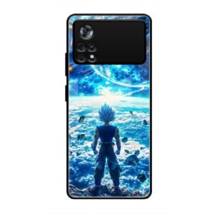 Cosmic Warrior's Resolve Glass Case for Poco X4 Pro
