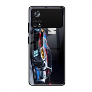 BMW Motorsport Glass Case for Poco X4 Pro