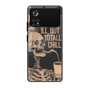 Skeleton Chill Glass Case for Poco X4 Pro