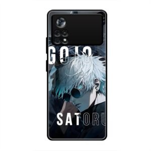 Gojo Satoru Anime Art Glass Case for Poco X4 Pro
