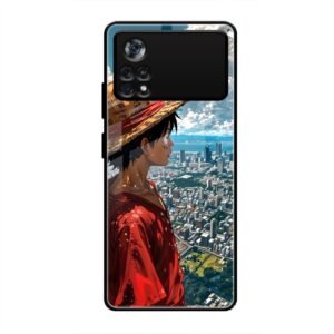 Straw Hat Overlooking the City Glass Case for Poco X4 Pro