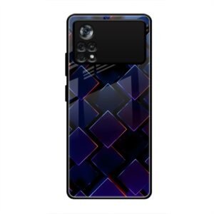 3D Square Glass Case for Poco X4 Pro