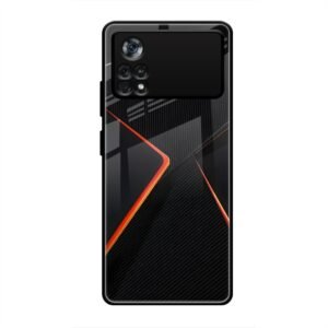 Abstract Line Glass Case for Poco X4 Pro