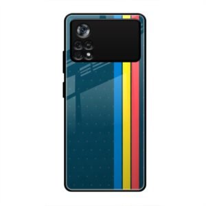 Lines Mobile Glass Case for Poco X4 Pro
