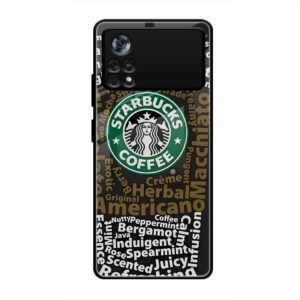 Starbucks Coffee Name Glass Case for Poco X4 Pro