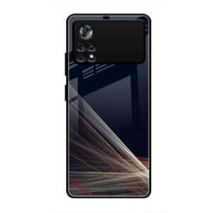 Waves Printed Glass Case for Poco X4 Pro