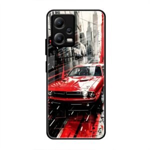 Midnight Cruiser Glass Case for Poco X5