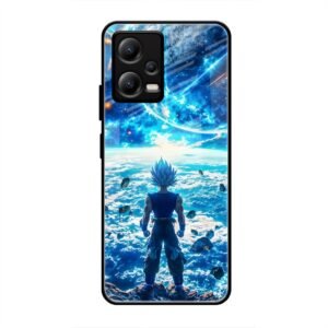 Cosmic Warrior's Resolve Glass Case for Poco X5