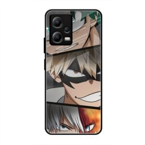 Determined Heroes Glass Case for Poco X5