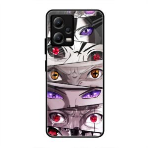 Eyes of the Uchiha Clan Glass Case for Poco X5