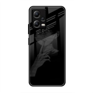 A boy Thinking Glass Case for Poco X5