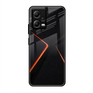 Abstract Line Glass Case for Poco X5