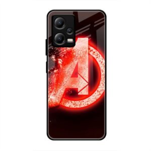 Avengers Logo Glass Case for Poco X5