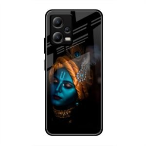 Lord Krishna Glass Case for Poco X5