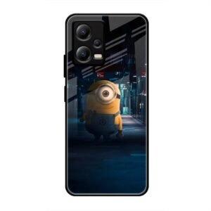 Minions Glass Case for Poco X5