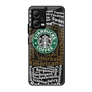 Starbucks Coffee Name Glass Case for Poco X5