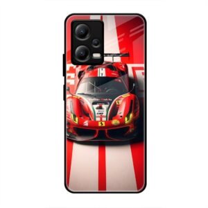 Ferrari Racing Glory Glass Case for Poco X5