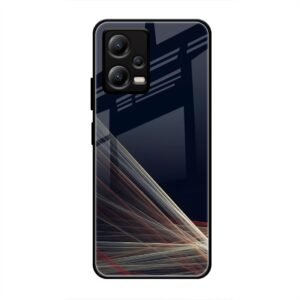 Waves Printed Glass Case for Poco X5