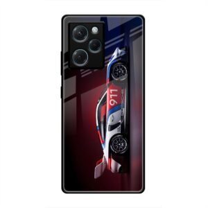 Porsche 911 Racing Legend Glass Case for Poco X5 Pro