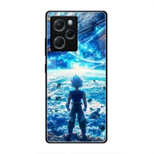 Cosmic Warrior's Resolve Glass Case for Poco X5 Pro