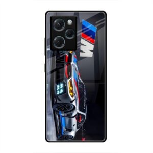 BMW Motorsport Glass Case for Poco X5 Pro